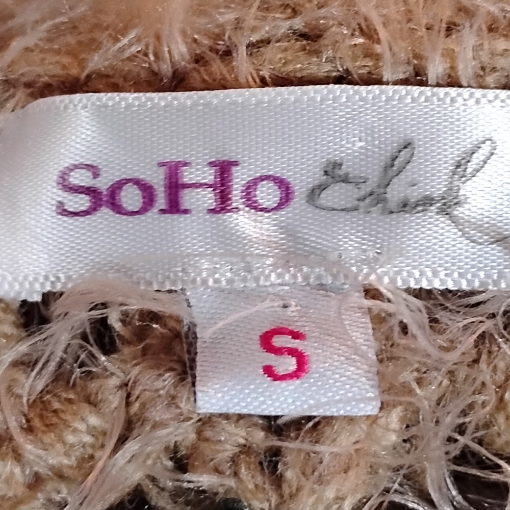 Vintage soho chick hand embroidery Mohair vest shabby boho retro hipster - Picture 12 of 12